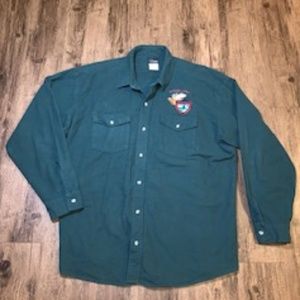 Vintage Forest Green Flannel